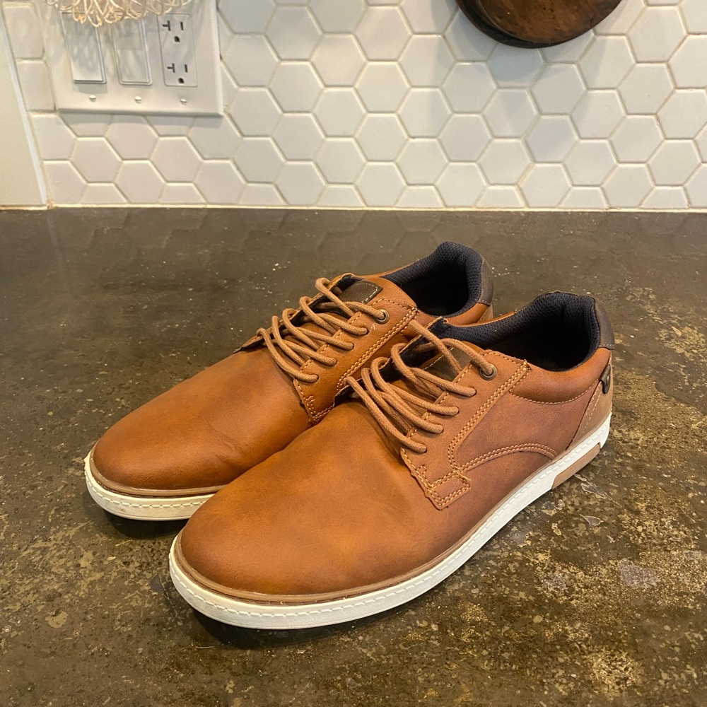 Crown Vintage Tan Leather Men's Oxfords